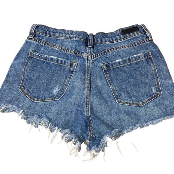 Blank NYC The Barrow Jean shorts denim cut off SZ 28" Vintage High rise short - Picture 2 of 9